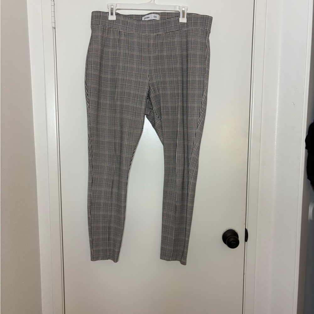 Old Navy Women’s Plaid Skinny Pants with Windowpane Pattern